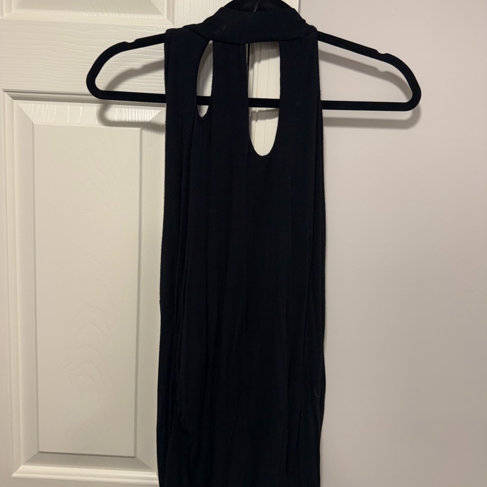 Dots Black Sleeveless Blouse